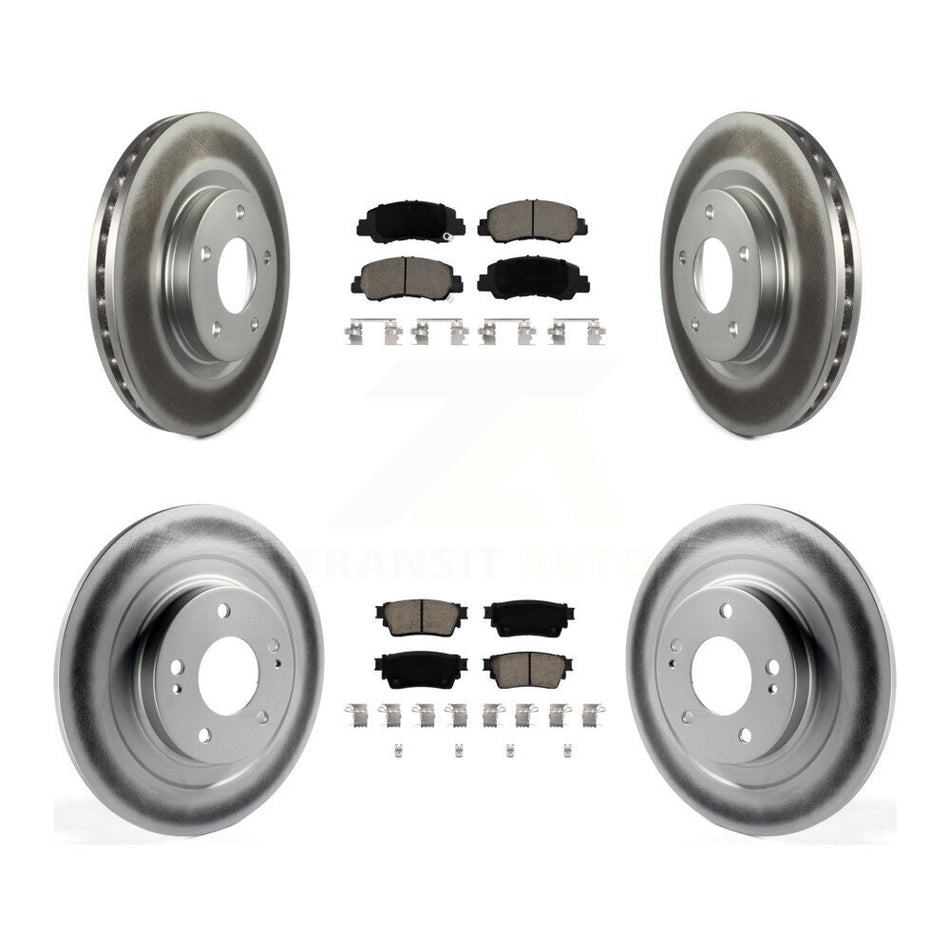 Front Rear Coated Disc Brake Rotors And Ceramic Pads Kit For Mitsubishi Eclipse Cross KGC-102229
