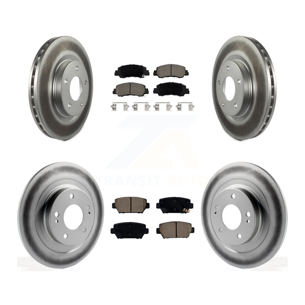 Front Rear Coated Disc Brake Rotors And Ceramic Pads Kit For Mitsubishi Eclipse Cross KGC-102230
