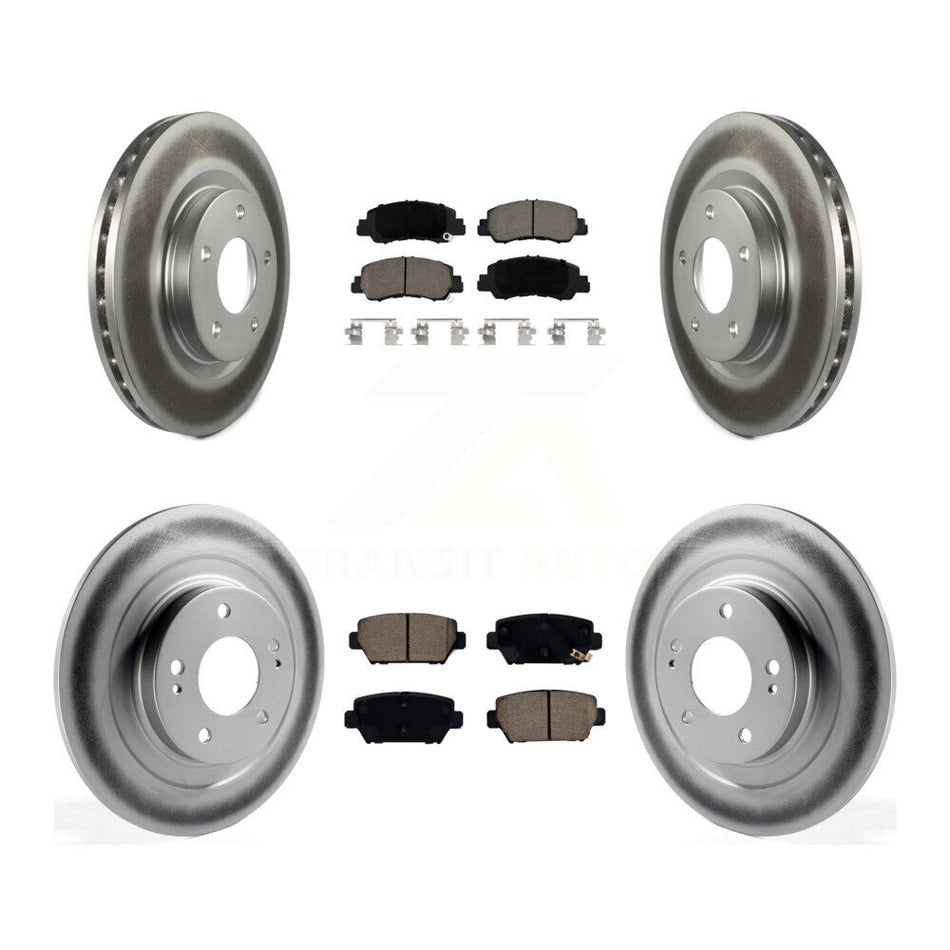 Front Rear Coated Disc Brake Rotors And Ceramic Pads Kit For Mitsubishi Eclipse Cross KGC-102230