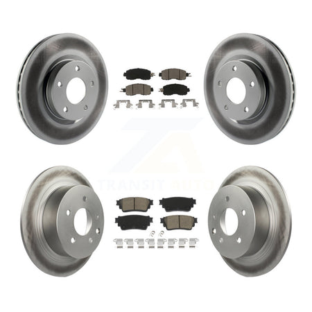 Front Rear Coated Brake Rotor Ceramic Pad Kit For Nissan Altima With Manual Parking KGC-102233