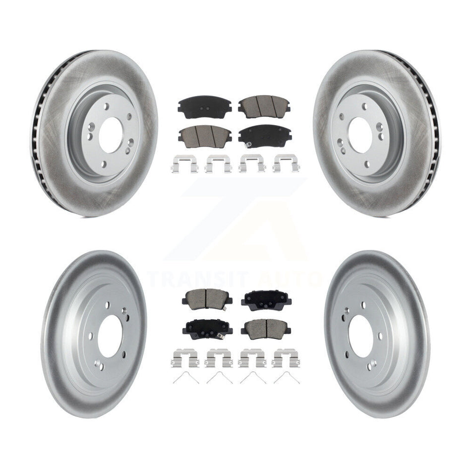 Front Rear Coat Brake Rotors Ceramic Pad Kit For Kia Sportage With Electric Parking KGC-102235