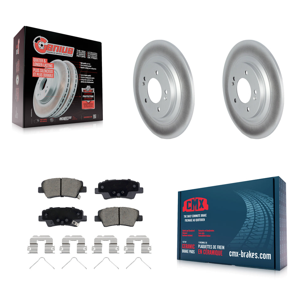 Rear Coated Disc Brake Rotors Ceramic Pad Kit For Kia Cadenza With Electric Parking KGC-102242