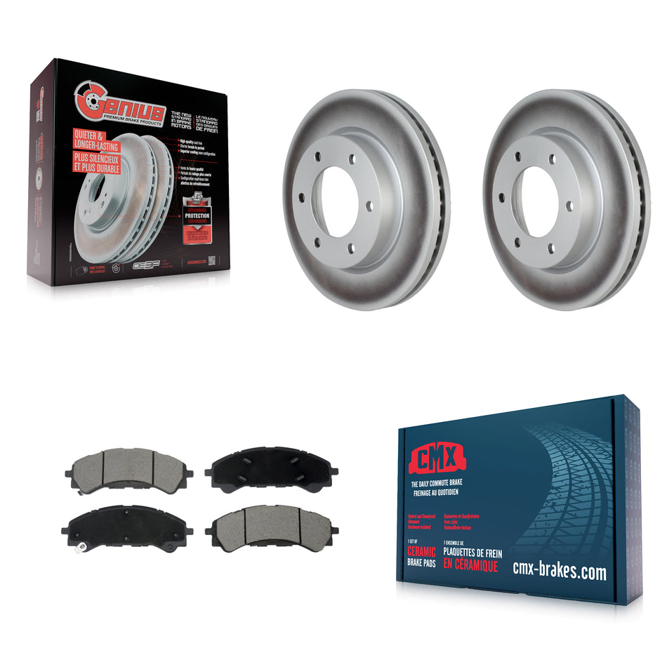 Front Coated Disc Brake Rotors And Ceramic Pads Kit For Ford Ranger Bronco KGC-102248