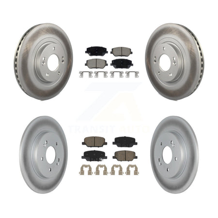Front Rear Coated Disc Brake Rotors And Ceramic Pads Kit For 2019-2020 Hyundai Santa Fe KGC-102255