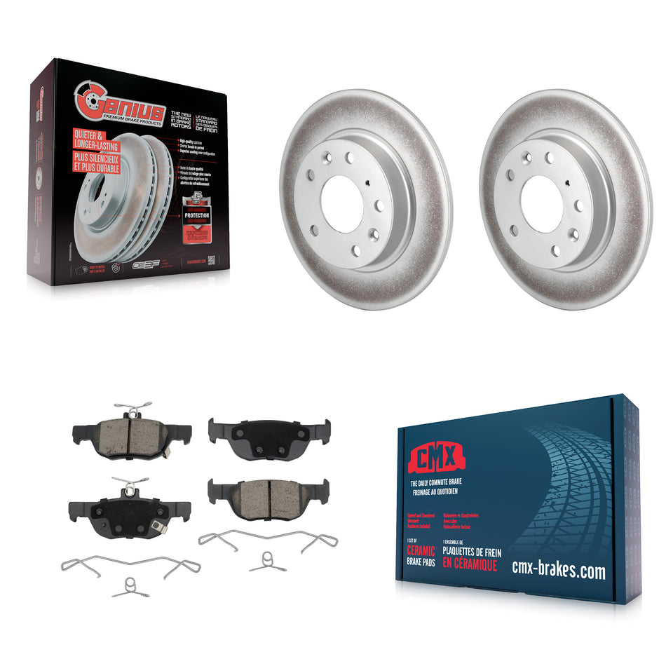 Rear Coated Disc Brake Rotors And Ceramic Pads Kit For Mazda 3 CX-30 Sport KGC-102264