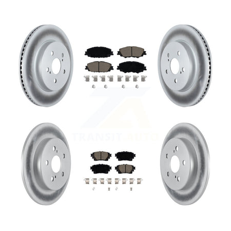 Front Rear Coated Disc Brake Rotors And Ceramic Pads Kit For Toyota Corolla KGC-102278