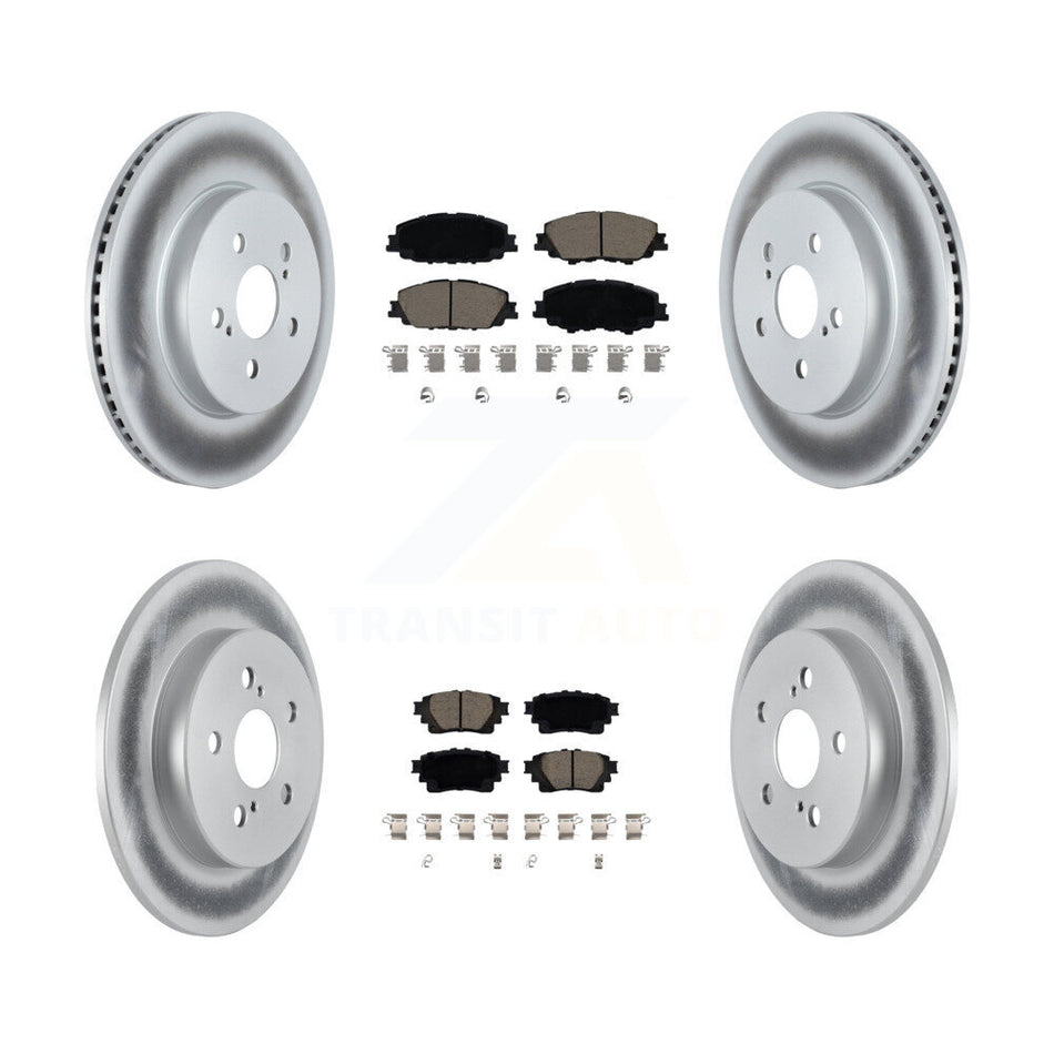 Front Rear Coated Disc Brake Rotors And Ceramic Pads Kit For Toyota Corolla KGC-102278