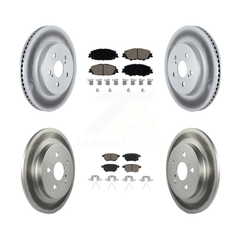 Front Rear Coat Disc Brake Rotor Ceramic Pad Kit For 2020-2022 Toyota Corolla Prius Prime KGC-102282