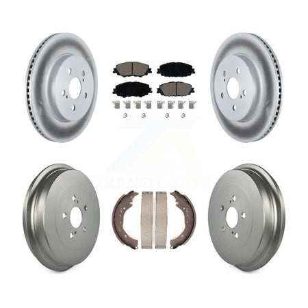 Front Rear Coated Disc Brake Rotors Ceramic Pad And Drum Kit For 2019 Toyota Corolla 2.0L KGC-102284