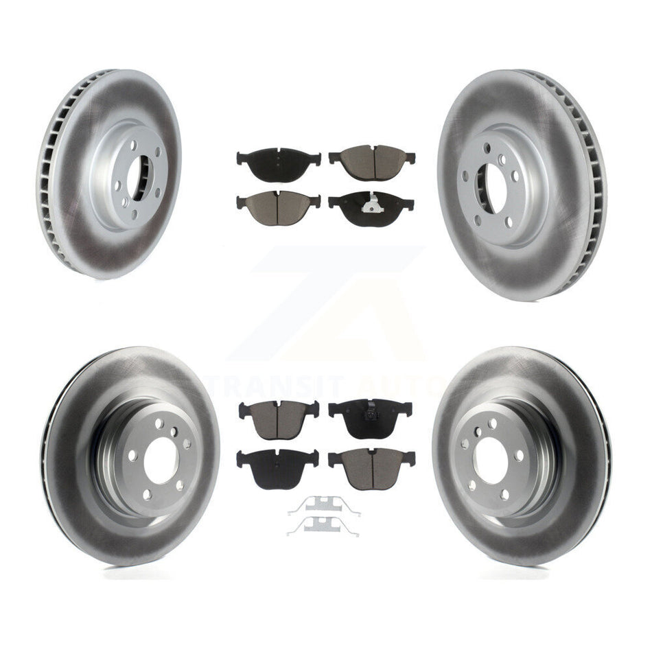 Front Rear Coated Disc Brake Rotors And Ceramic Pad Kit (6Pc) For 2013 BMW ActiveHybrid 7 KGC-102287