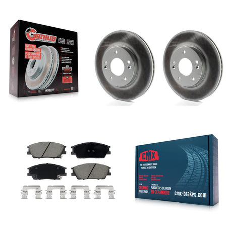 Front Coated Disc Brake Rotors And Ceramic Pads Kit For Hyundai Venue Kia Soul KGC-102299