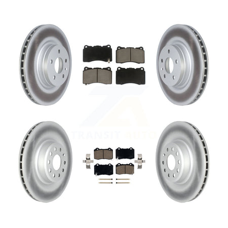 Front Rear Coat Brake Rotors Ceramic Pad Kit For 2017-2019 Tesla X S With Brembo Calipers KGC-102309