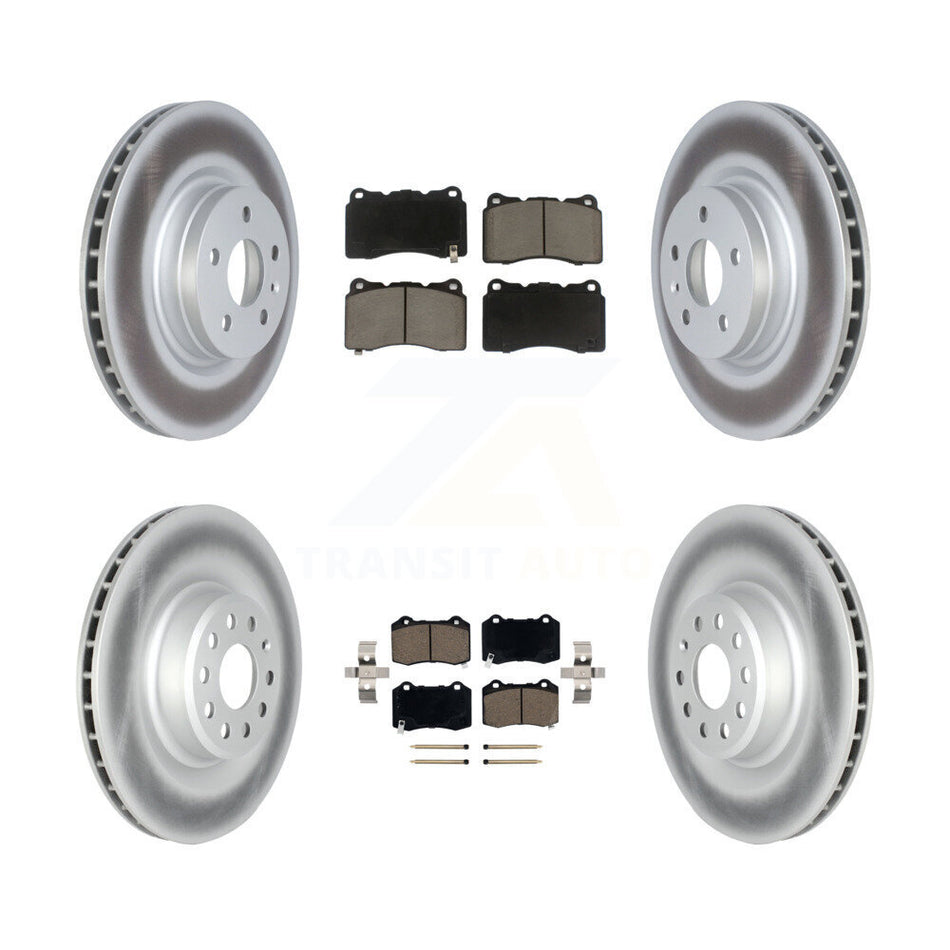 Front Rear Coat Brake Rotors Ceramic Pad Kit For 2017-2019 Tesla X S With Brembo Calipers KGC-102309