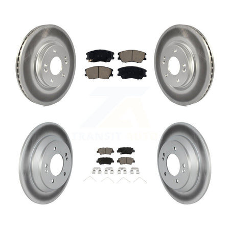 Front Rear Coat Brake Rotor Ceramic Pad Kit For 2020-2022 Kia Soul 1.6L with Turbocharged KGC-102310