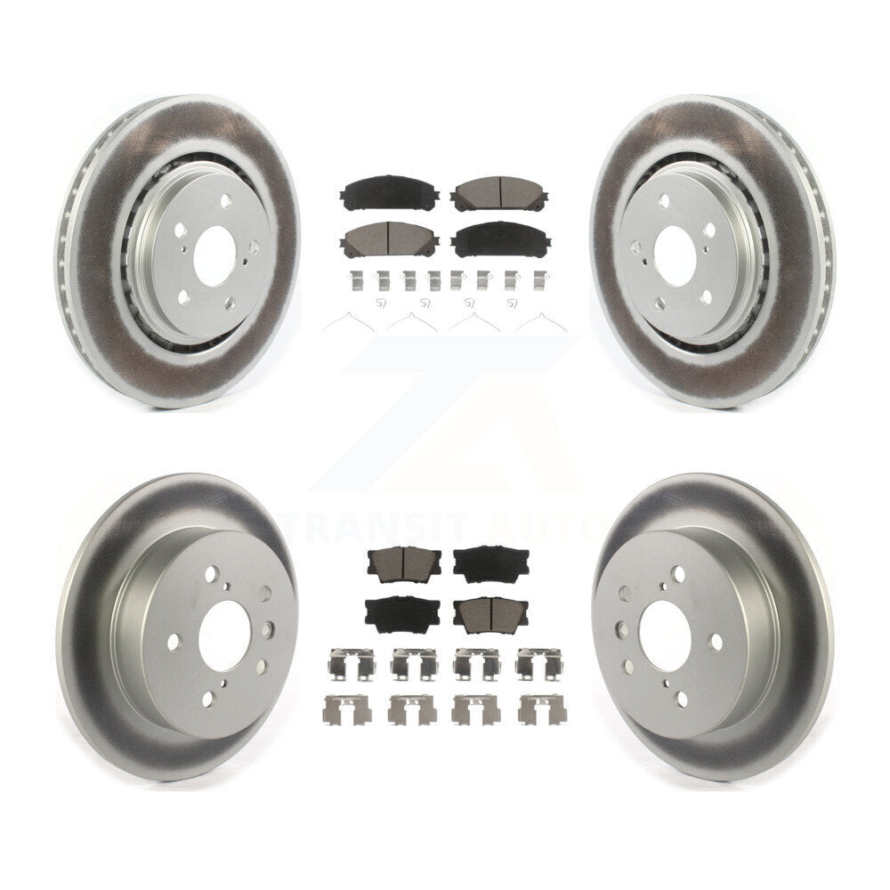 Front Rear Coat Brake Rotor Ceramic Pad Kit For 22 Toyota Camry With Manual Parking KGC-102318