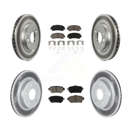 Front Rear Coated Disc Brake Rotors And Ceramic Pads Kit For Nissan Rogue Sport Qashqai KGC-102323