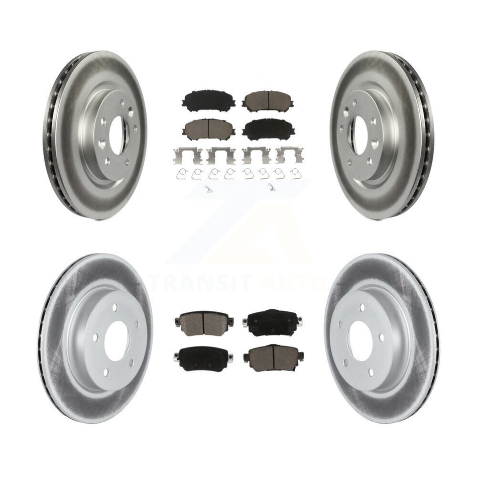 Front Rear Coated Disc Brake Rotors And Ceramic Pads Kit For Nissan Rogue Sport Qashqai KGC-102323