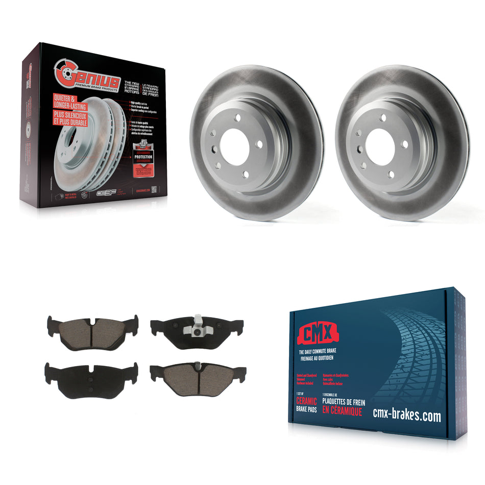 Rear Coat Brake Rotor Ceramic Pad Kit For BMW X1 xDrive28i With 336mm Diameter KGC-102336