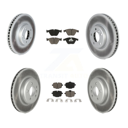Front Rear Coated Disc Brake Rotors And Ceramic Pads Kit (6Pc) For BMW 535i KGC-102341