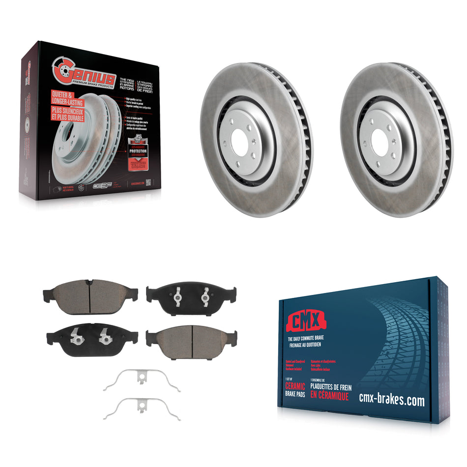 Front Coated Disc Brake Rotors And Ceramic Pads Kit For Audi A8 Quattro KGC-102343