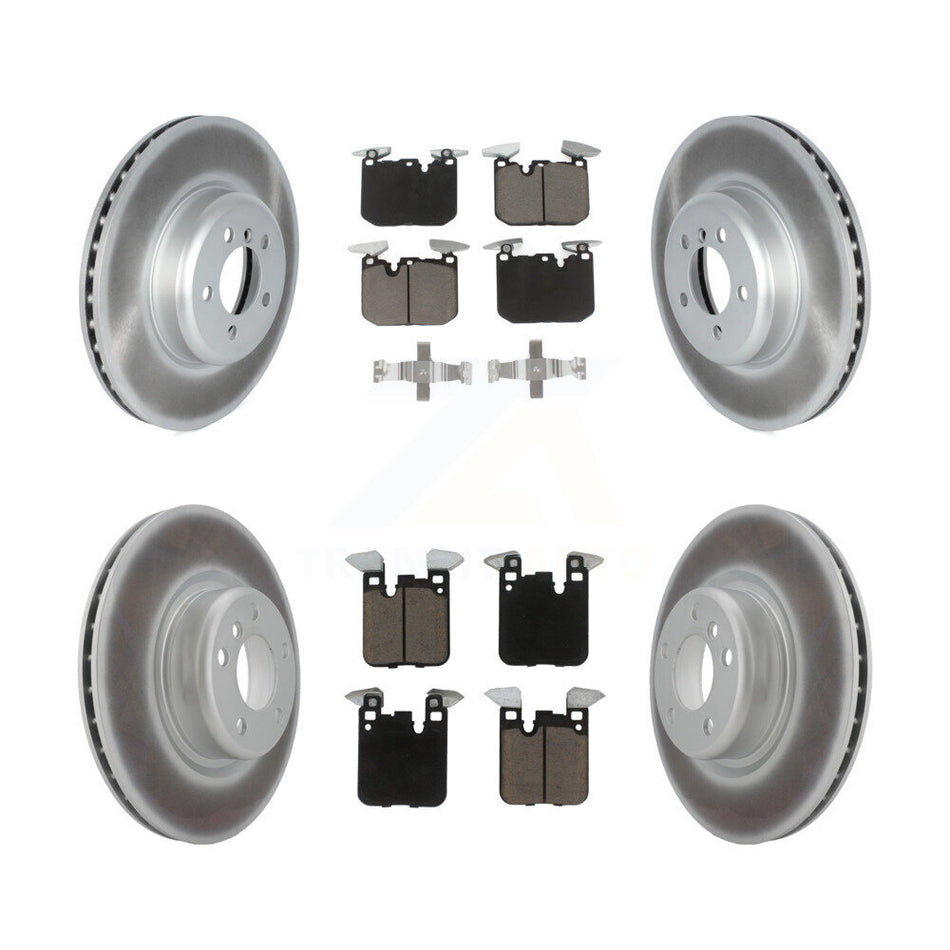 Front Rear Coated Disc Brake Rotors And Ceramic Pads Kit For 2018-2020 BMW M240i xDrive KGC-102370