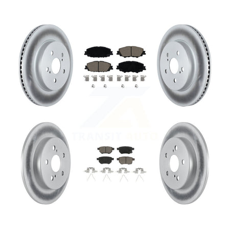 Front Rear Coat Brake Rotors Ceramic Pad Kit For Toyota Corolla With Manual Parking KGC-102373