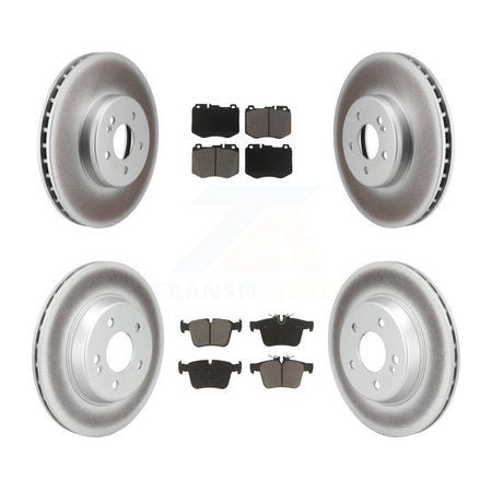 Front Rear Coated Disc Brake Rotors And Ceramic Pad Kit For Mercedes-Benz C300 C400 C350e KGC-102383