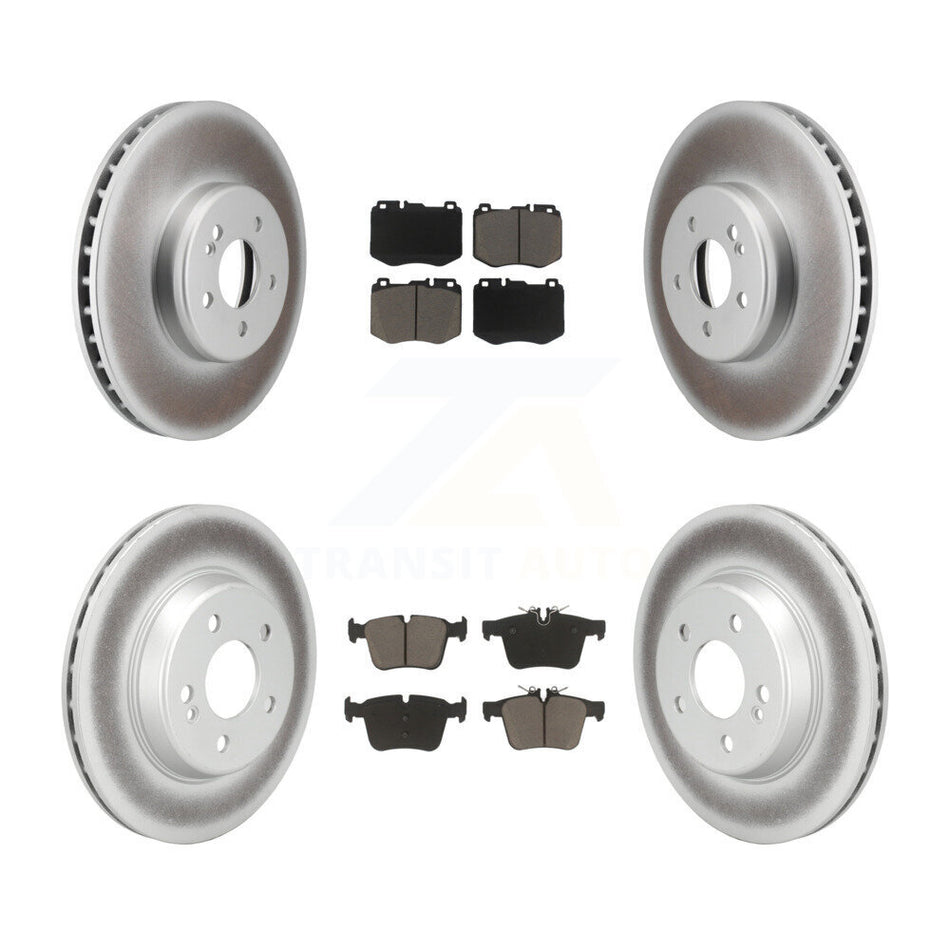 Front Rear Coated Disc Brake Rotors And Ceramic Pad Kit For Mercedes-Benz C300 C400 C350e KGC-102383