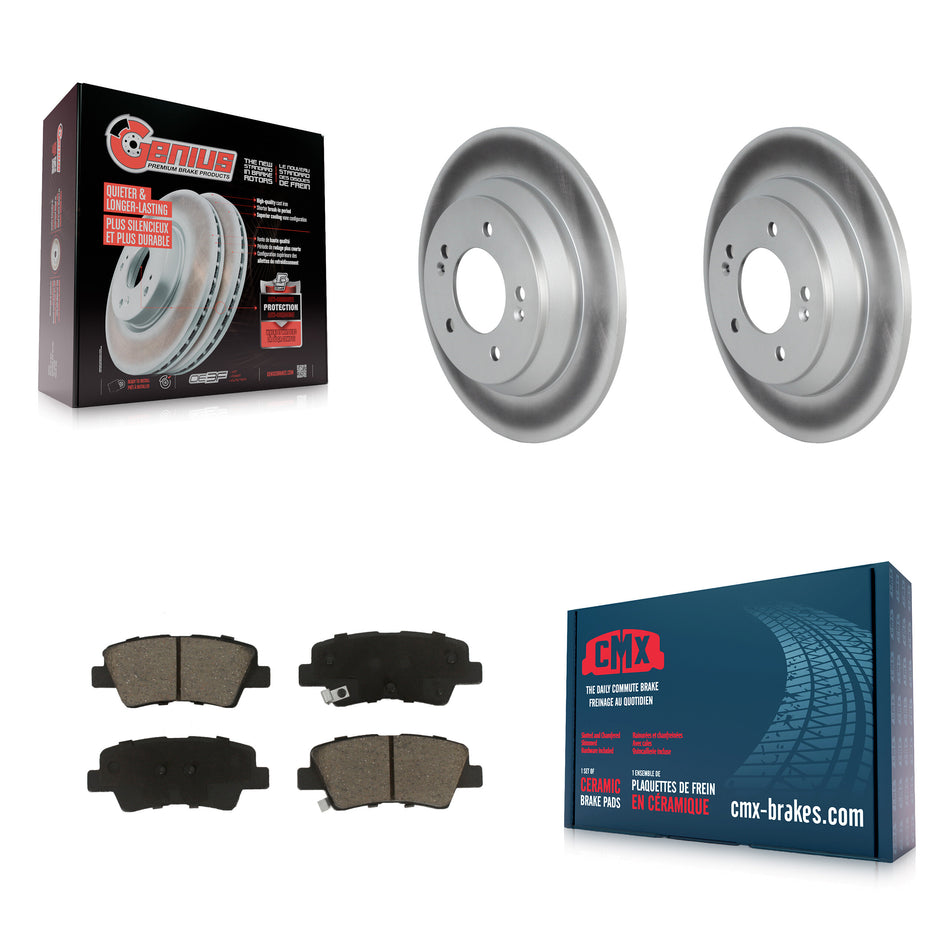 Rear Coat Brake Rotors Ceramic Pad Kit For 22-23 Hyundai Kona With Electric Parking KGC-102386