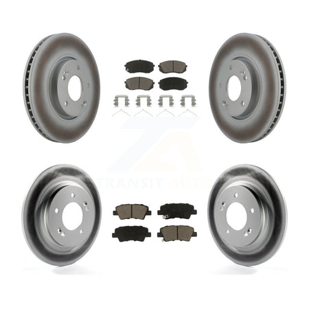 Front Rear Coated Disc Brake Rotors And Ceramic Pads Kit For Hyundai Sonata KGC-102400