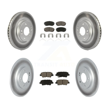 Front Rear Coated Disc Brake Rotors Ceramic Pad Kit For Hyundai Kona Electric Kia Niro EV KGC-102411