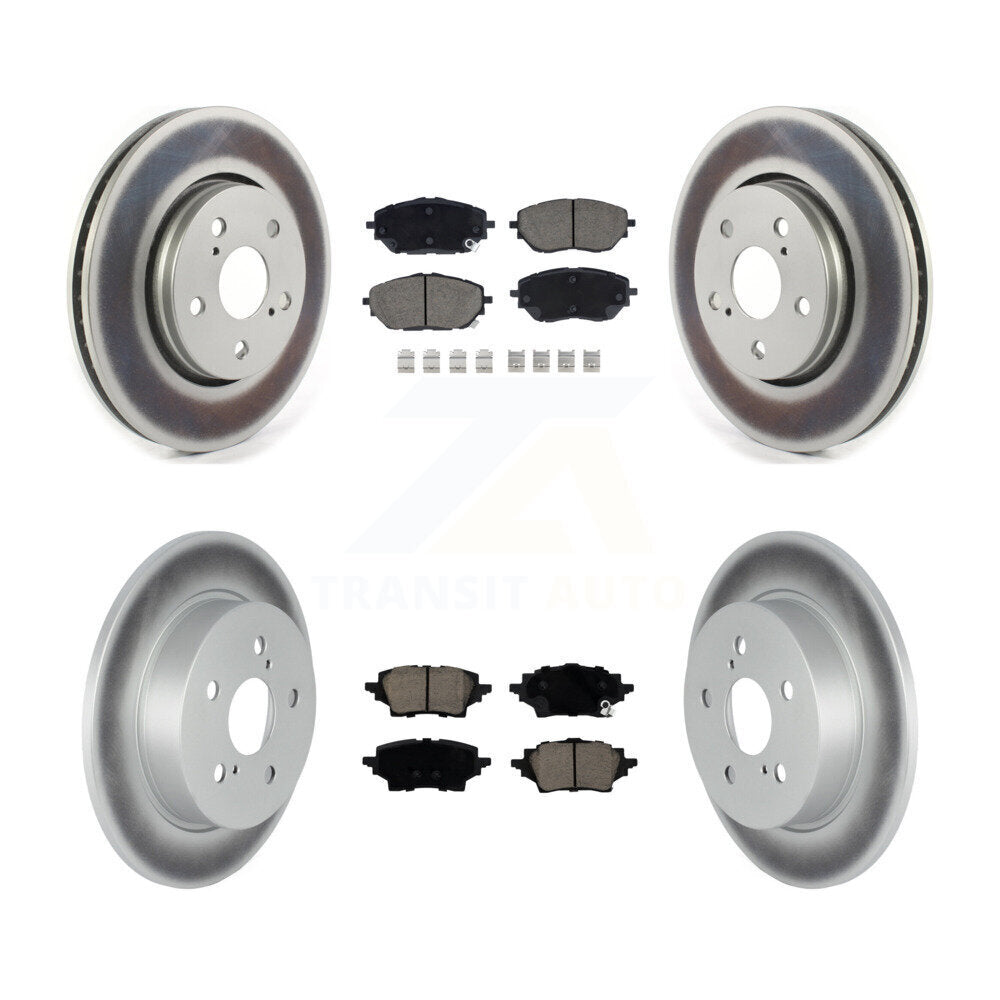 Front Rear Coated Disc Brake Rotors And Ceramic Pads Kit For Toyota C-HR KGC-102413