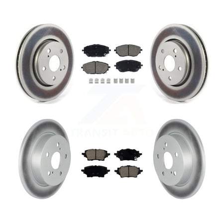 Front Rear Coated Disc Brake Rotors And Ceramic Pads Kit For Toyota C-HR KGC-102413