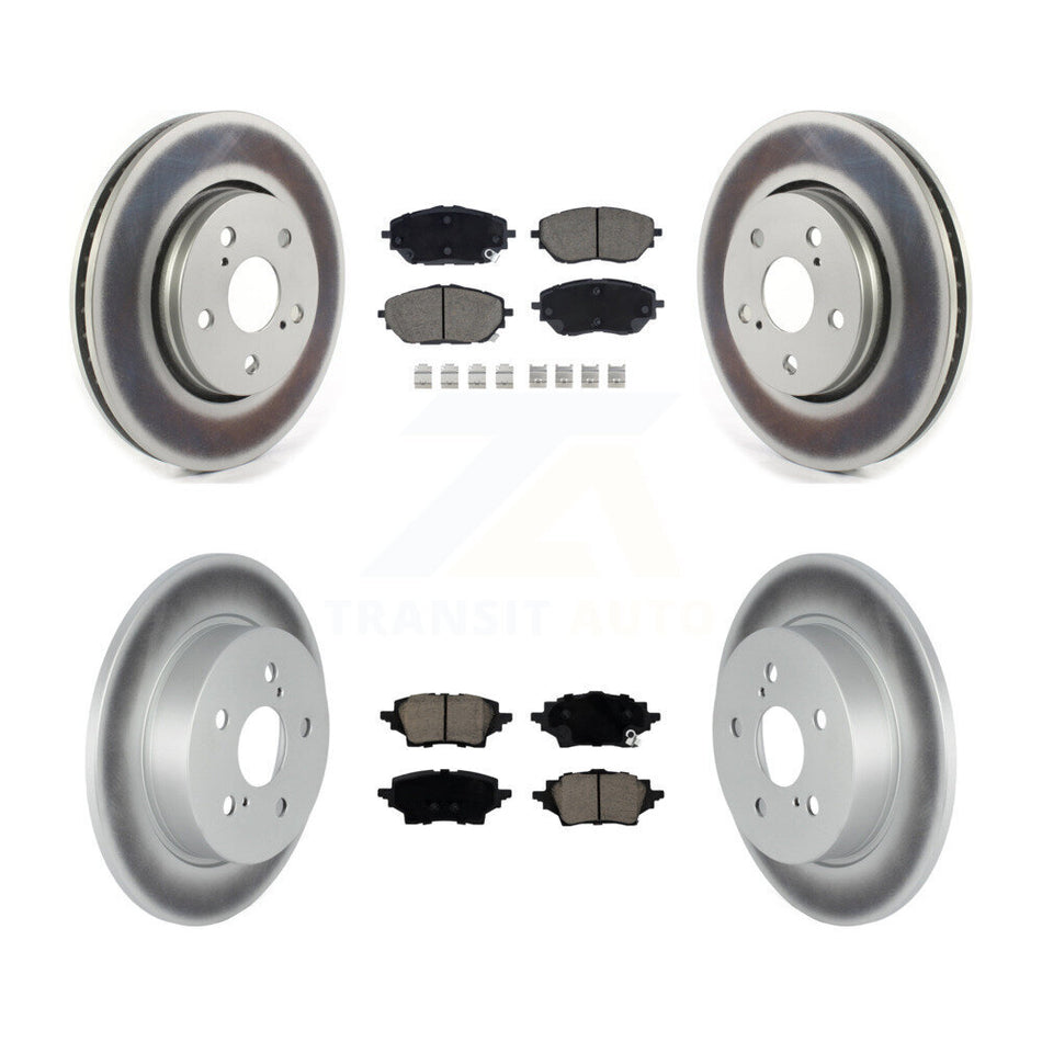 Front Rear Coated Disc Brake Rotors And Ceramic Pads Kit For Toyota C-HR KGC-102413