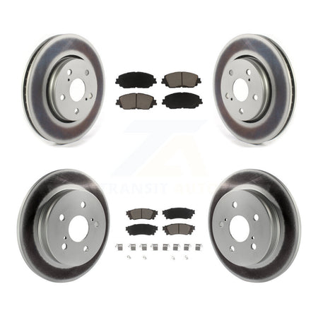 Front Rear Coated Disc Brake Rotors And Ceramic Pads Kit For Toyota C-HR KGC-102414