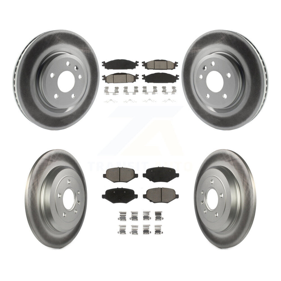 Front Rear Coated Brake Rotor Ceramic Pad Kit For Ford Explorer Without Heavy Duty Brakes KGC-102415