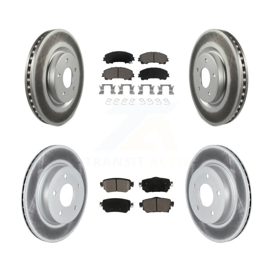 Front Rear Coat Brake Rotors Ceramic Pad Kit For Nissan Rogue With Electric Parking KGC-102420