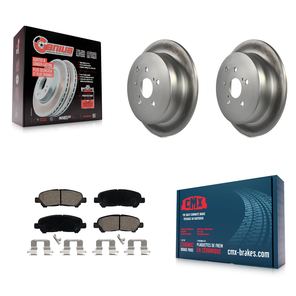 Rear Coated Disc Brake Rotors And Ceramic Pads Kit For Toyota Highlander KGC-102429