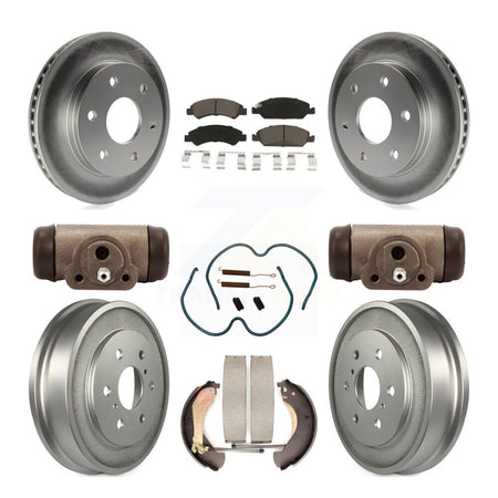 Front Rear Coated Disc Brake Rotors Ceramic Pads And Drum Kit (9Pc) For GMC Sierra 1500 KGC-102432