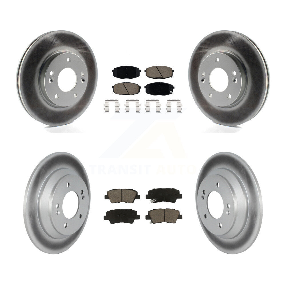 Front Rear Coat Brake Rotors Ceramic Pad Kit For Hyundai Kona With Electric Parking KGC-102451
