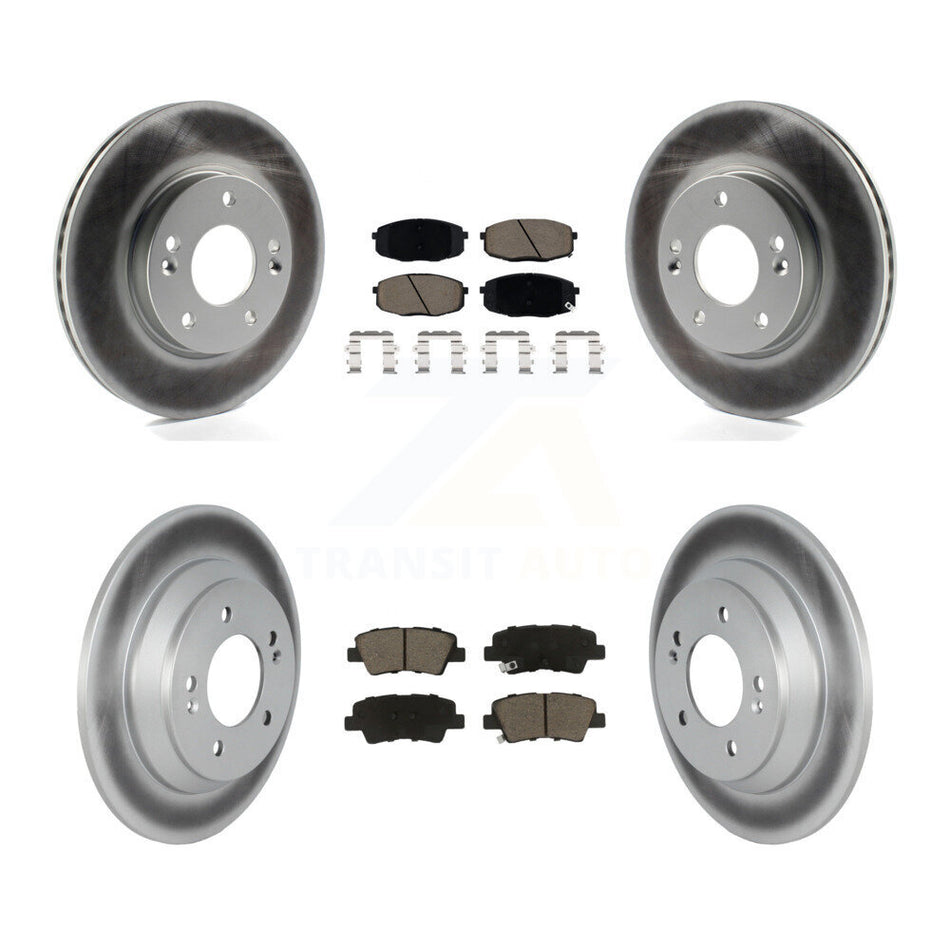 Front Rear Coat Brake Rotors Ceramic Pad Kit For Hyundai Kona With Electric Parking KGC-102451