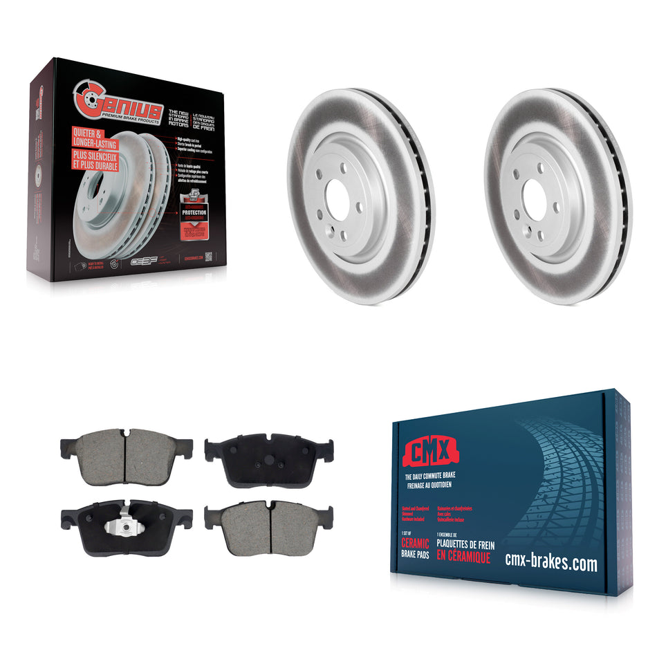 Front Coat Brake Rotors Ceramic Pad Kit For Jaguar F-Pace With 350mm Diameter Rotor KGC-102460