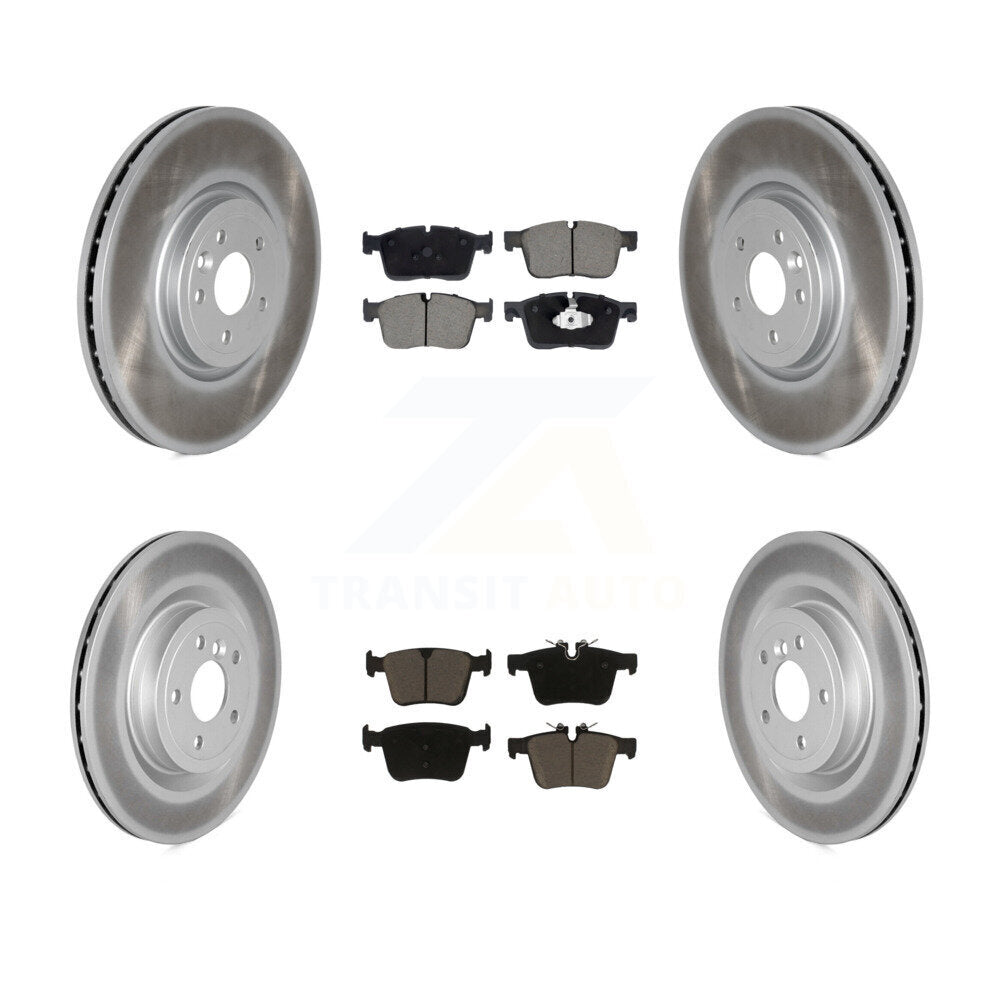 Front Rear Coated Disc Brake Rotors And Ceramic Pads Kit For Jaguar XE XF KGC-102474