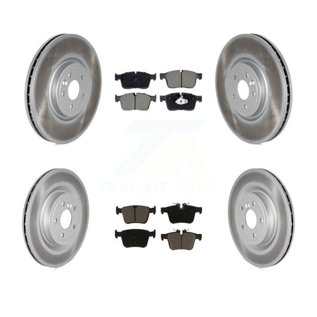 Front Rear Coated Disc Brake Rotors And Ceramic Pads Kit For Jaguar XE XF KGC-102474