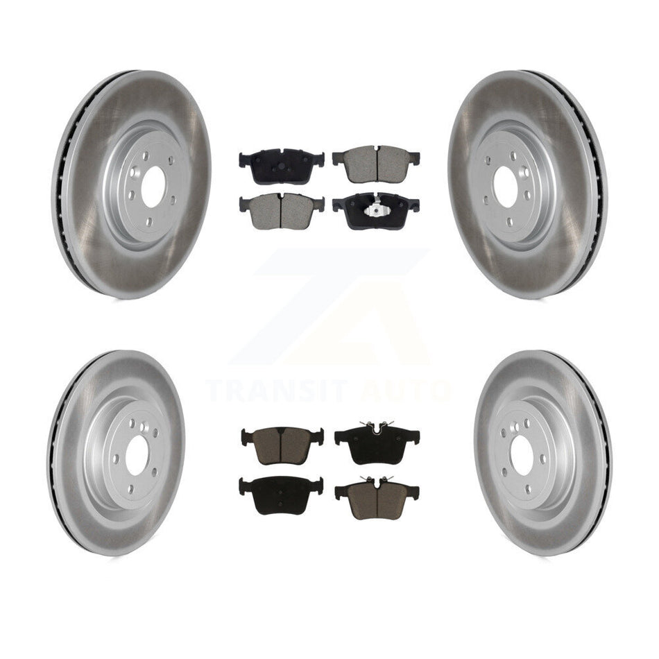 Front Rear Coated Disc Brake Rotors And Ceramic Pads Kit For Jaguar XE XF KGC-102474
