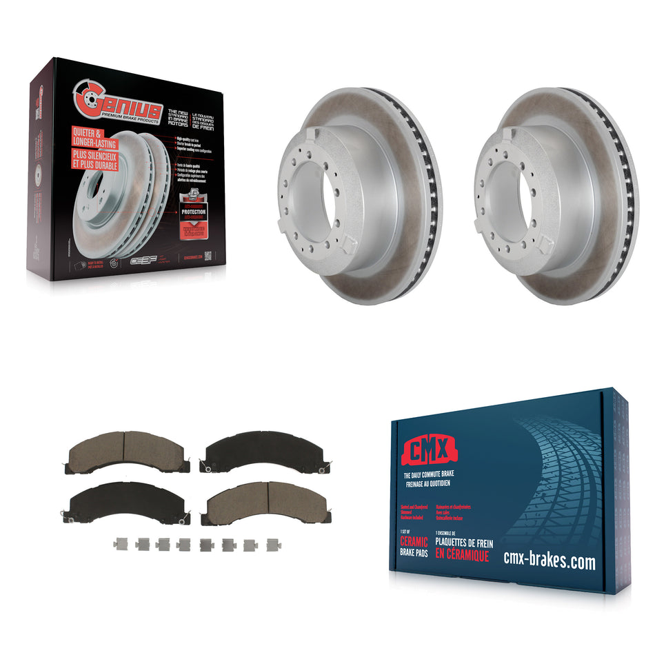 Rear Coat Brake Rotor Ceramic Pad Kit For Ram Dodge Sterling Truck 4500 5500 Bullet 45 55 KGC-102480