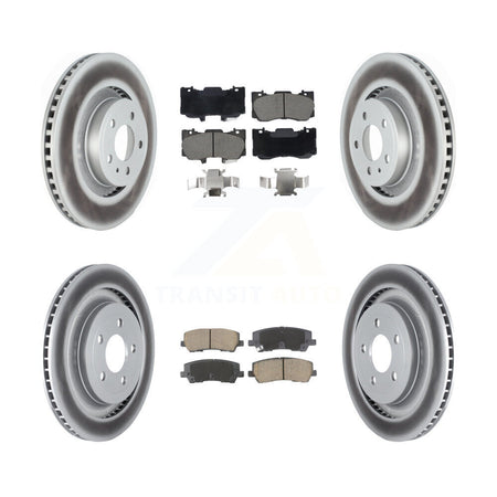 Front Rear Coat Brake Rotors Ceramic Pad Kit For 15-19 Ford Mustang Without Brembo Brakes KGC-102488