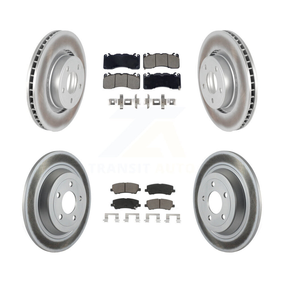 Front Rear Coat Disc Brake Rotor Ceramic Pad Kit For 2015 Ford Mustang With Brembo Brakes KGC-102489