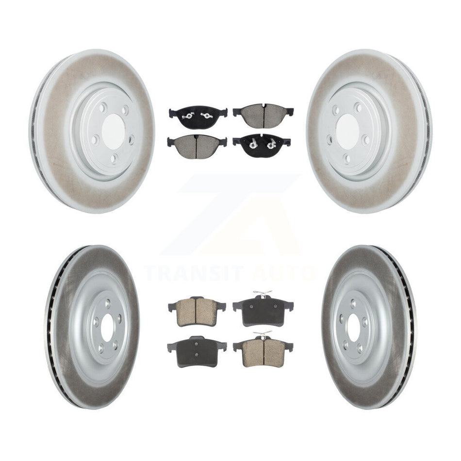 Front Rear Coat Brake Rotor Ceramic Pad Kit For Jaguar XF With 326mm Diameter KGC-102495