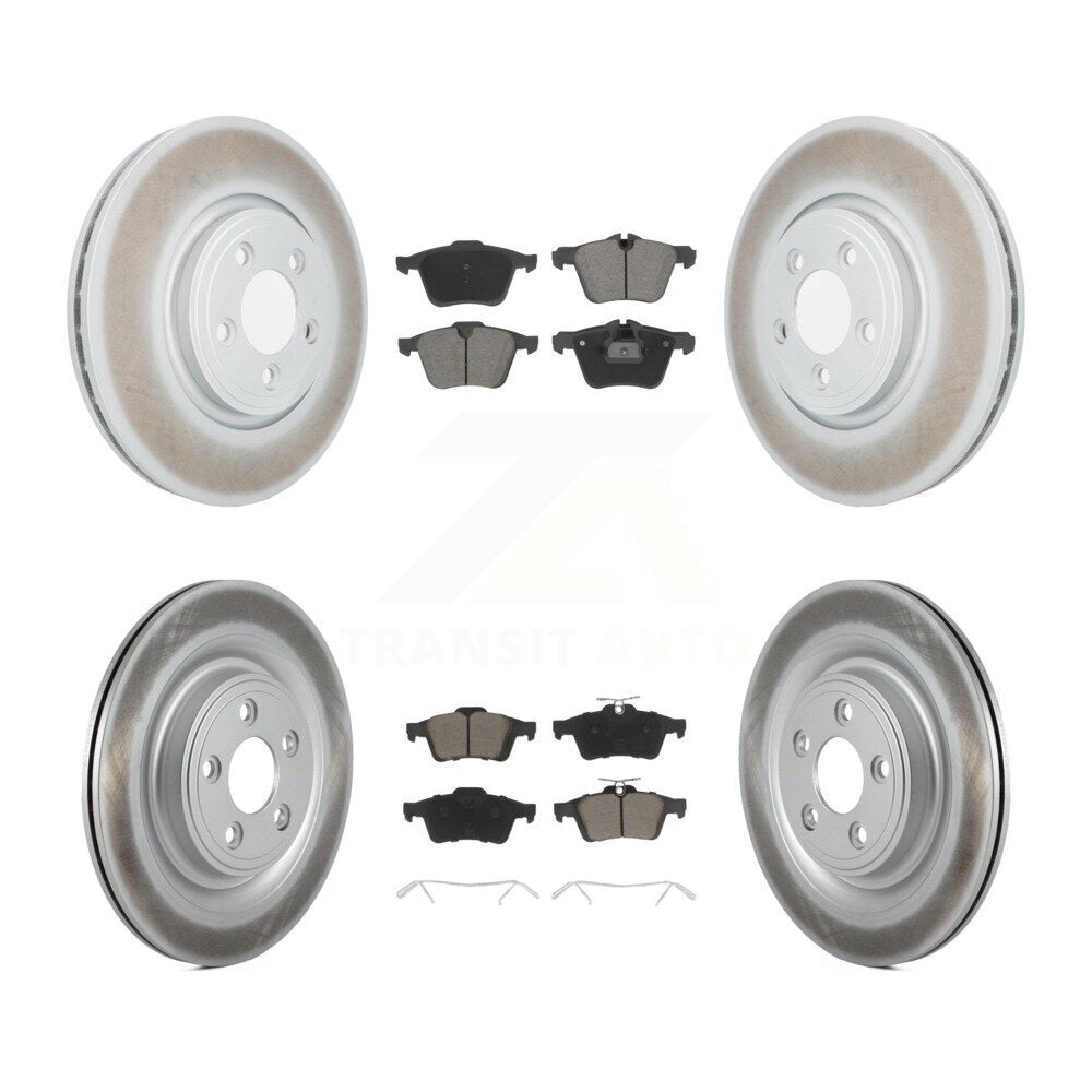 Front Rear Coat Brake Rotor Ceramic Pad Kit For Jaguar XF With 326mm Diameter KGC-102497